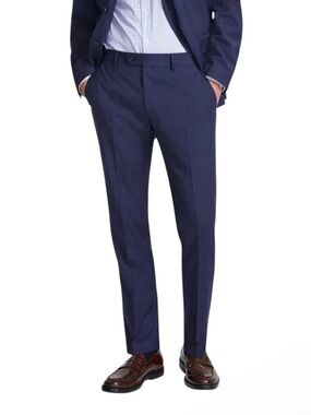 Tommy Hilfiger Modern-Fit Stretch Wool Blend Plaid Suit Pants 30”x32”